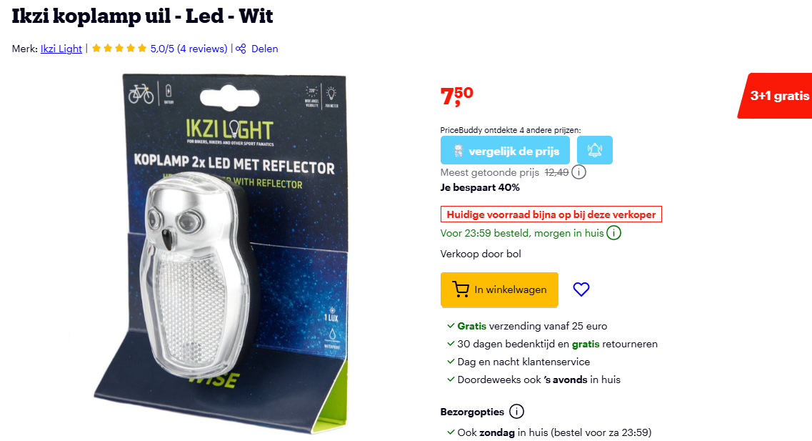 Uil 🦉 Koplamp voor fiets 🚲