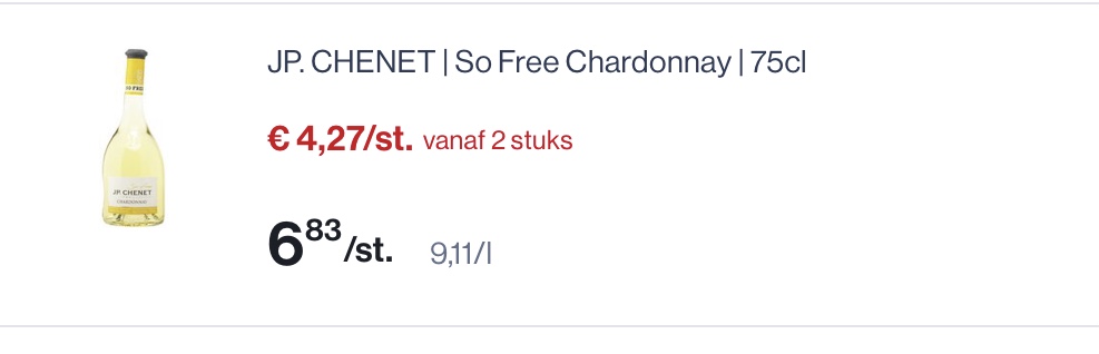 Jp Chenet wijn goedkoper