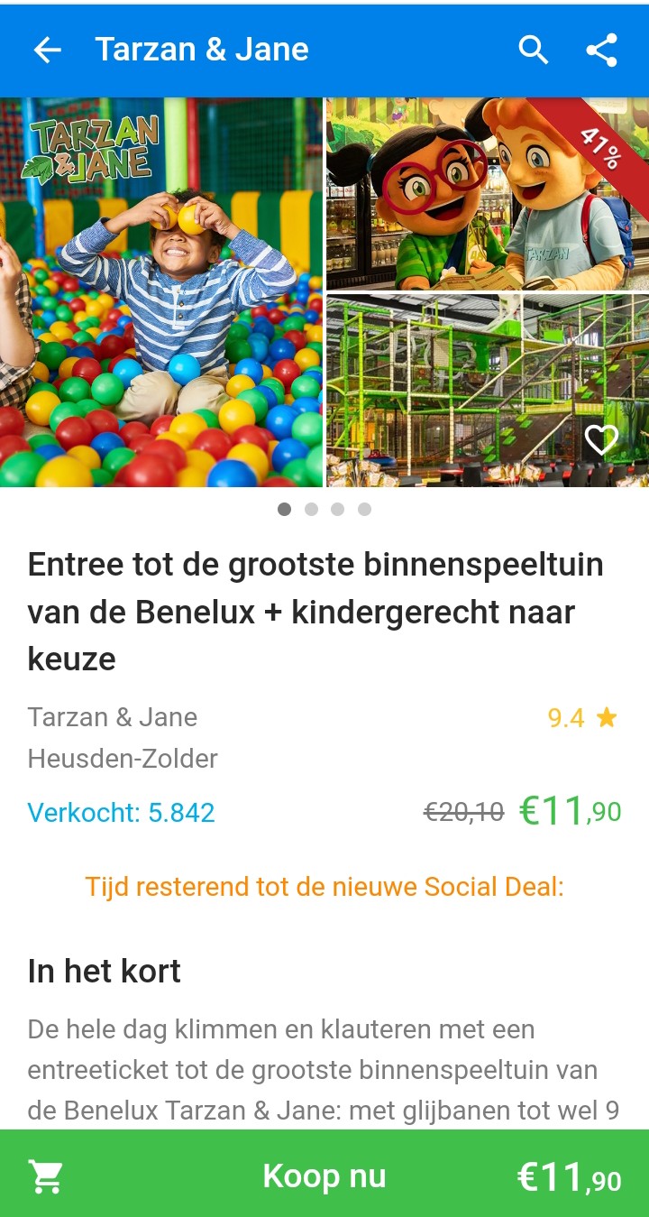 Tarzan en Jane entree + kindergerecht