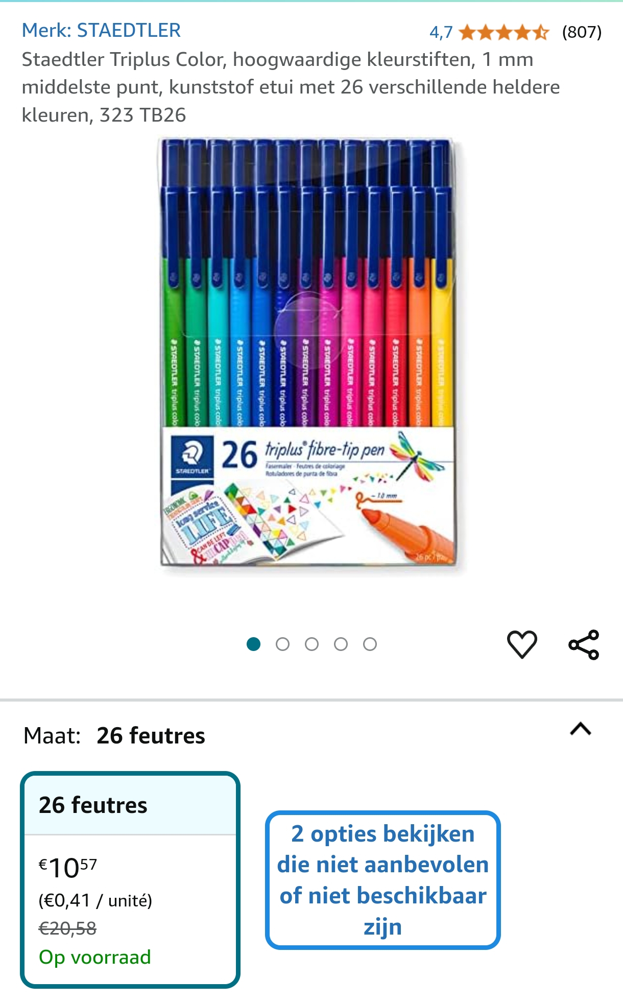 Staedler triplus color 26 stuks