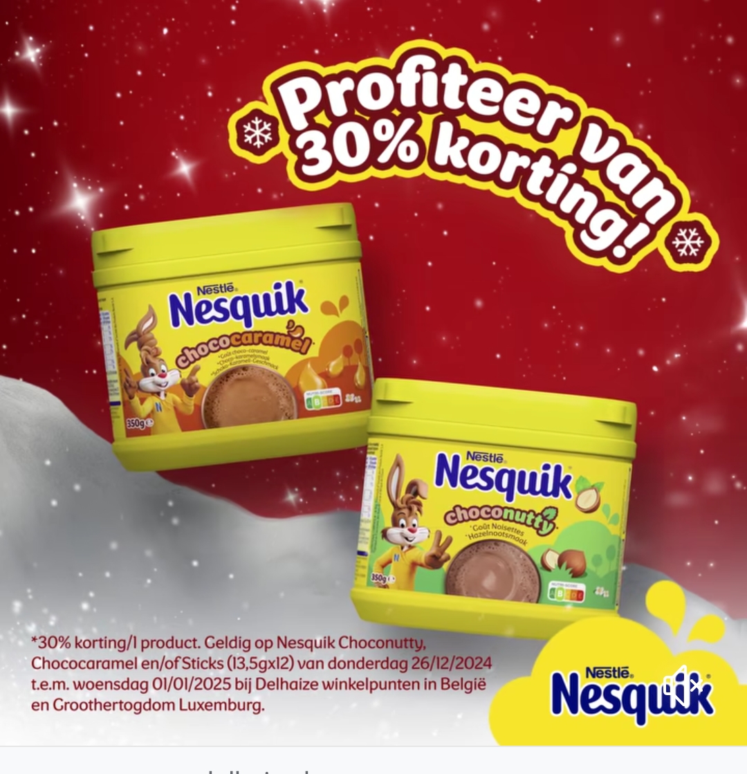 Nesquick choconutty of -caramel 30%