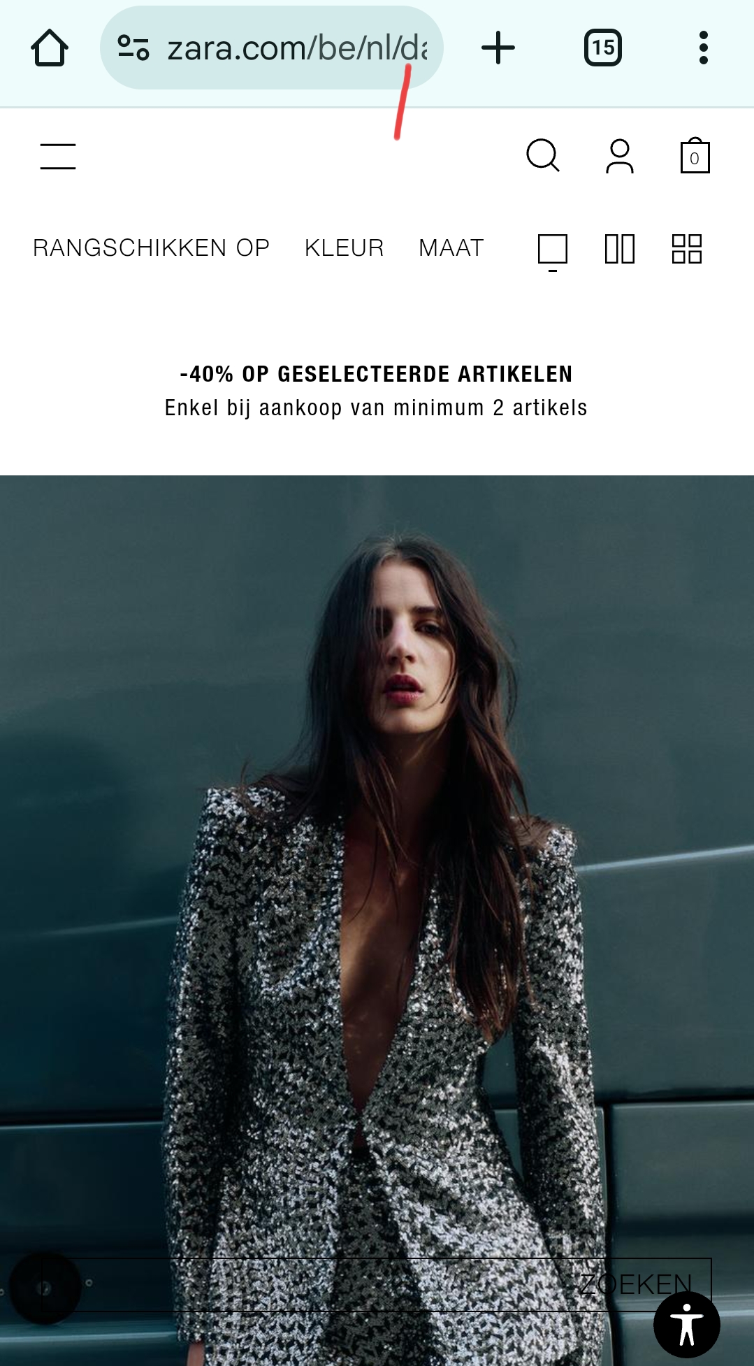 Zara 40% koppelverkoop