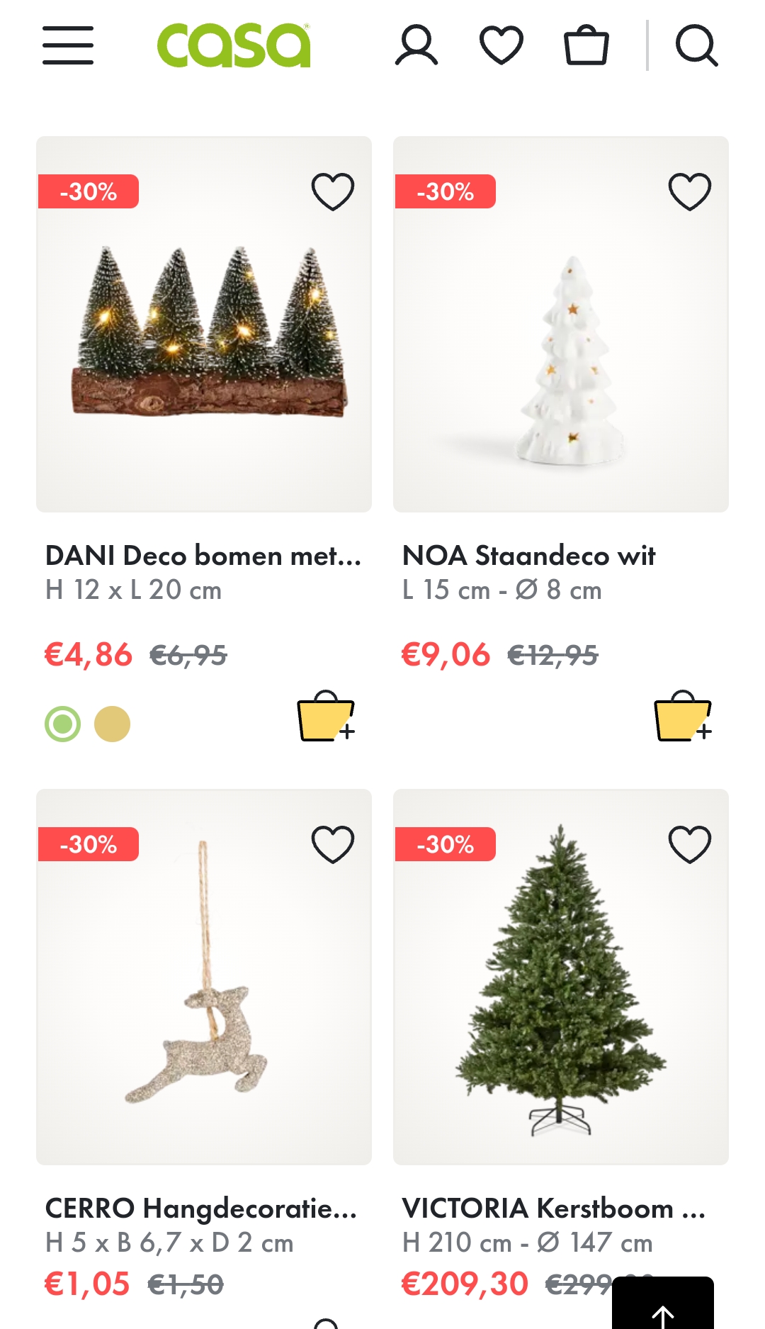 Kerst bij Casa 30%