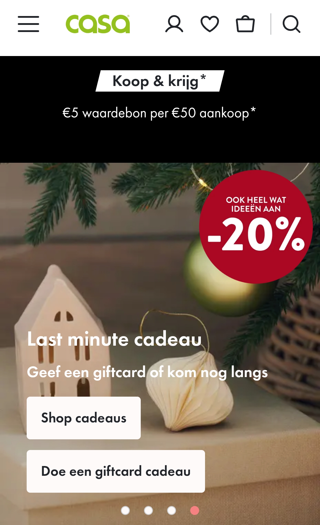 Casa cadeautjes aan 20%