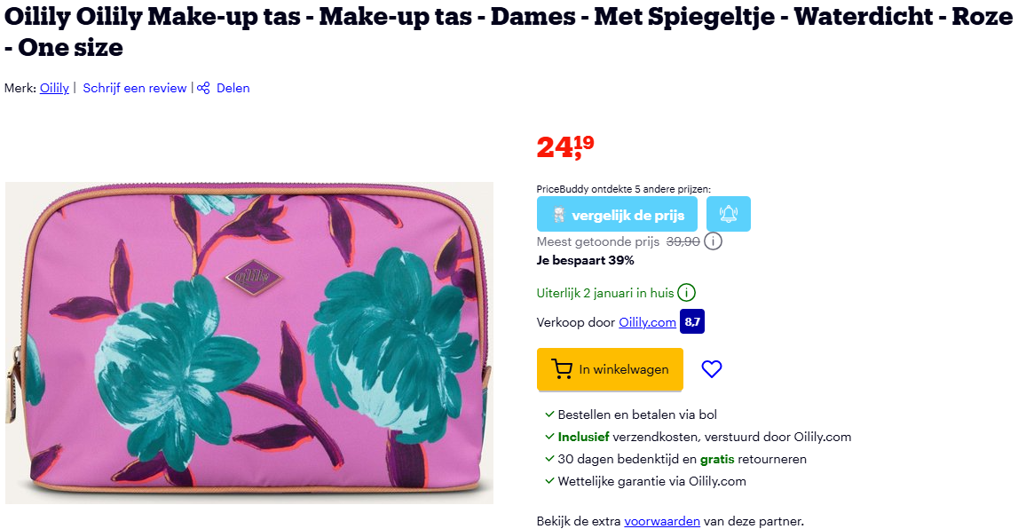 -39% op Oilily toilettas