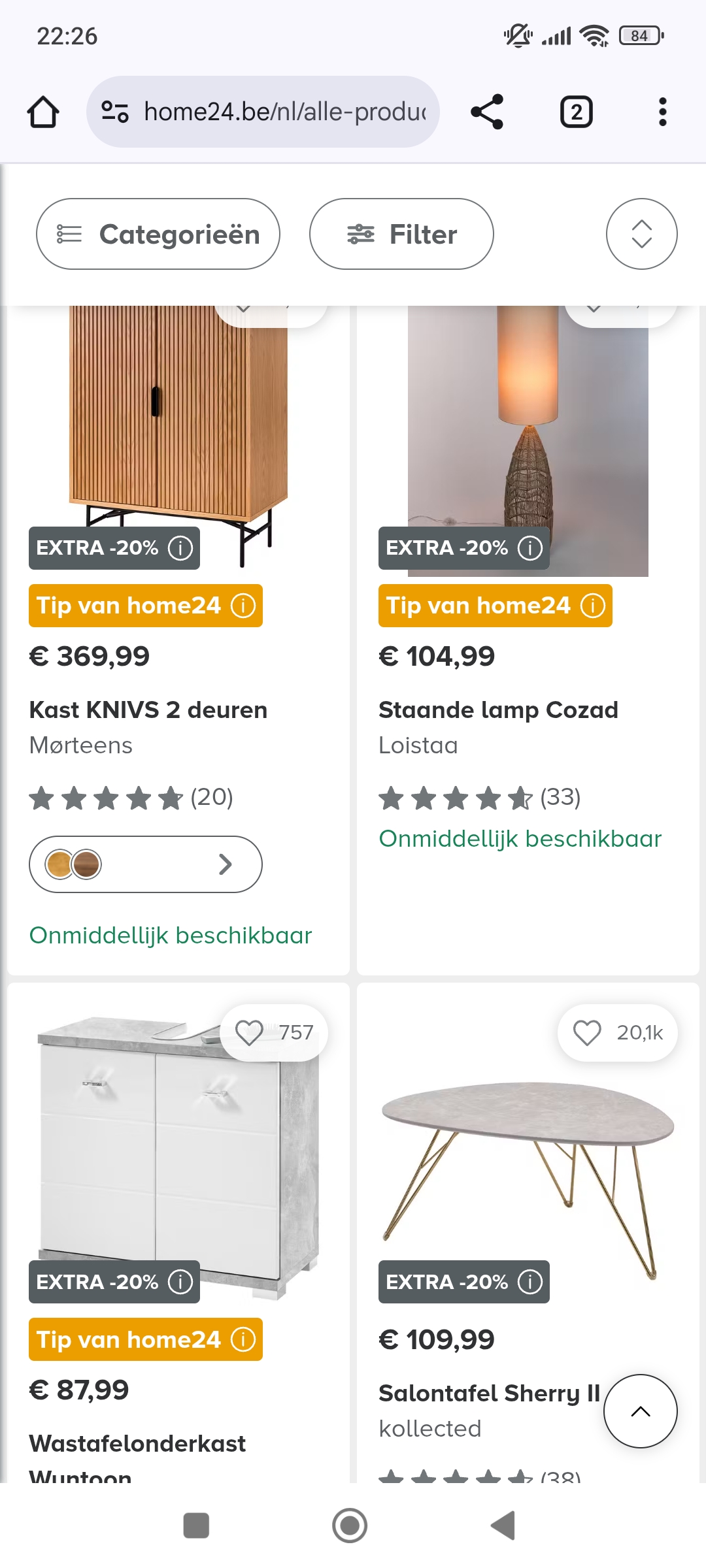 20% korting bij home24