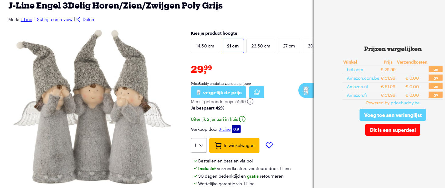 Hoge korting op J-Line decoratie ❄️