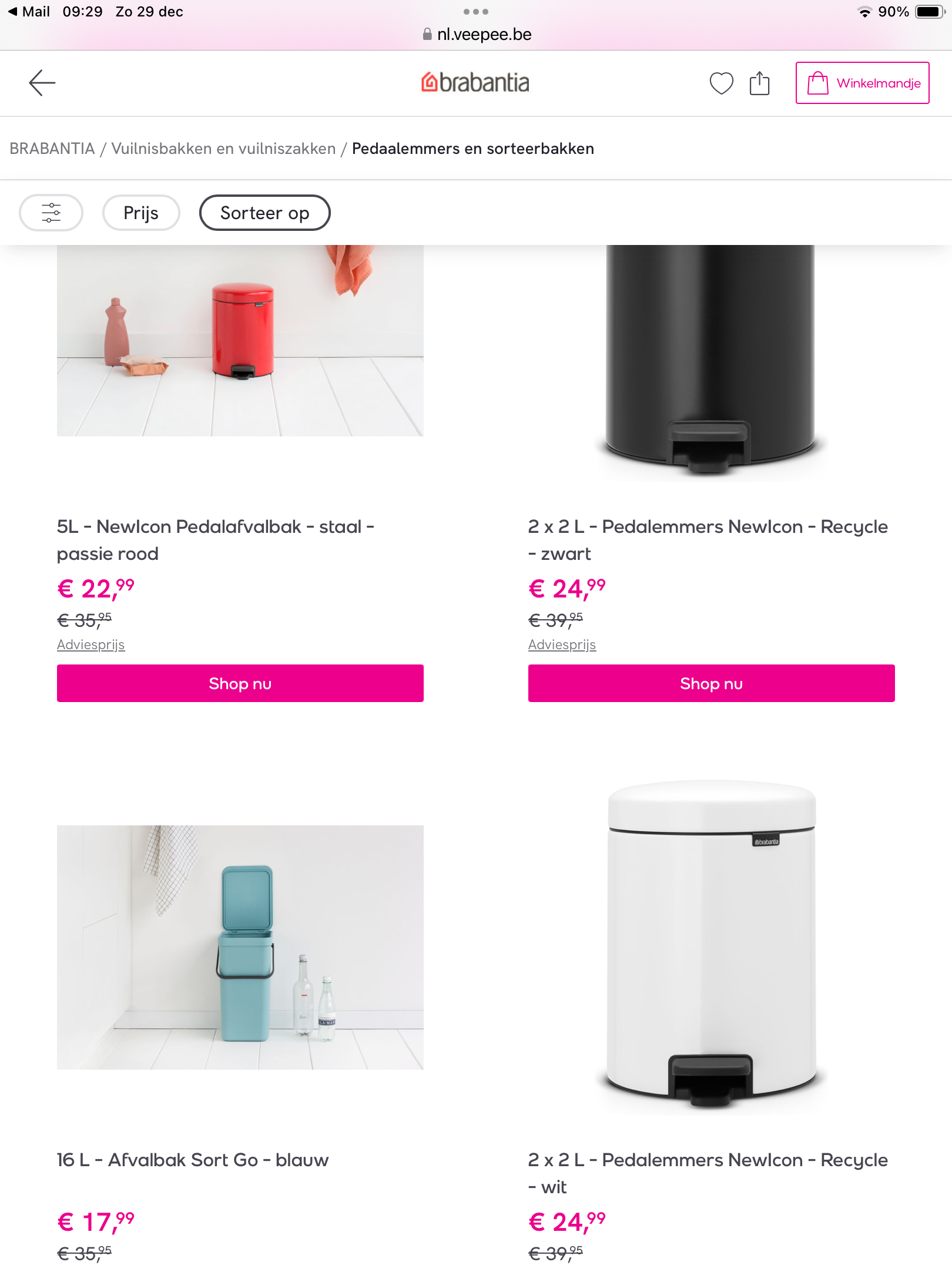 Brabantia vuilbakken