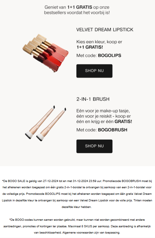 1+1 gratis ✨ Bestsellers Velvet Dream Lipstick & 2 in 1 Brush