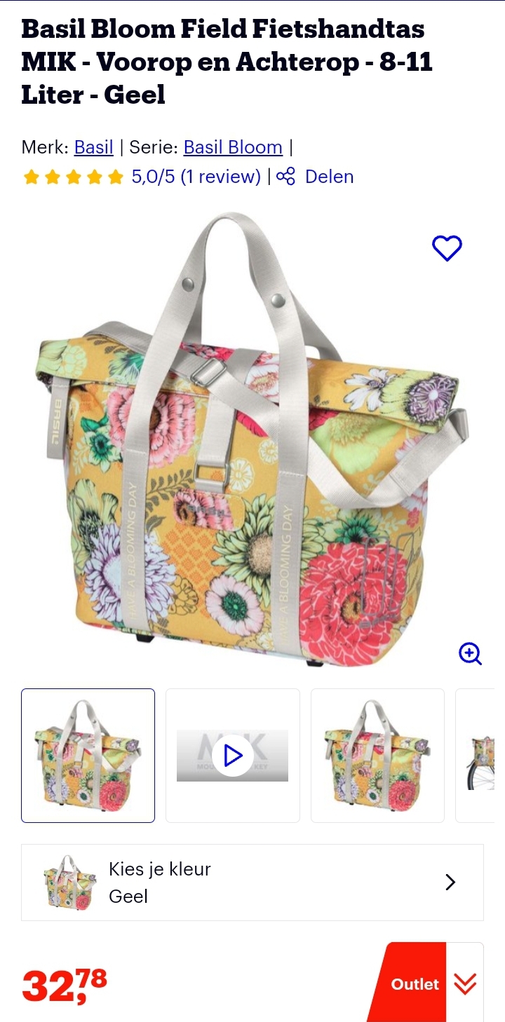 Basil Bloom Field Fietshandtas