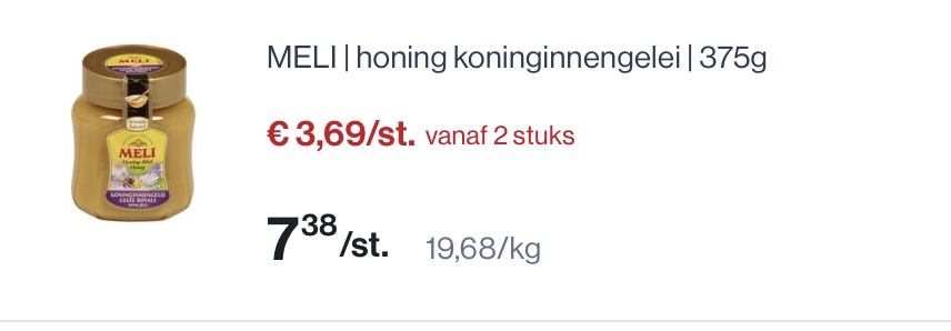 Meli honing goedkoper