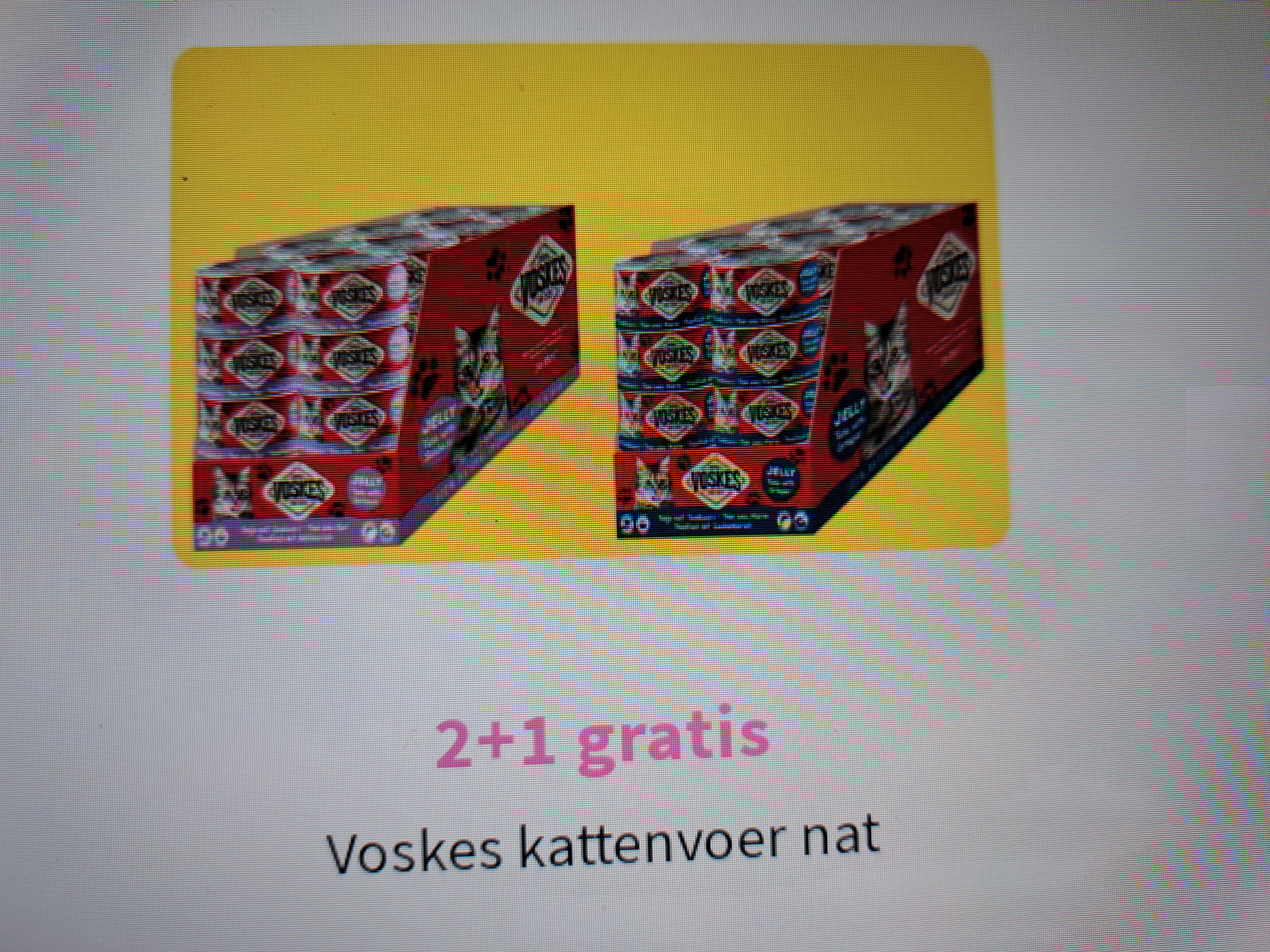 2+1 gratis Voskes kattenvoer nat op plein.be