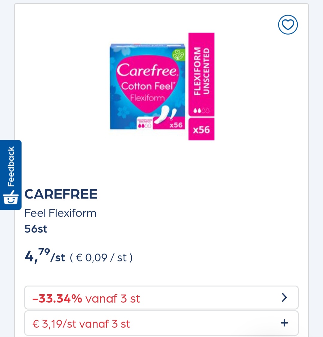 Collect&go CAREFREE Feel Flexiform 56st