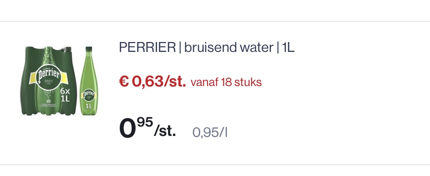Perrier bruisend water