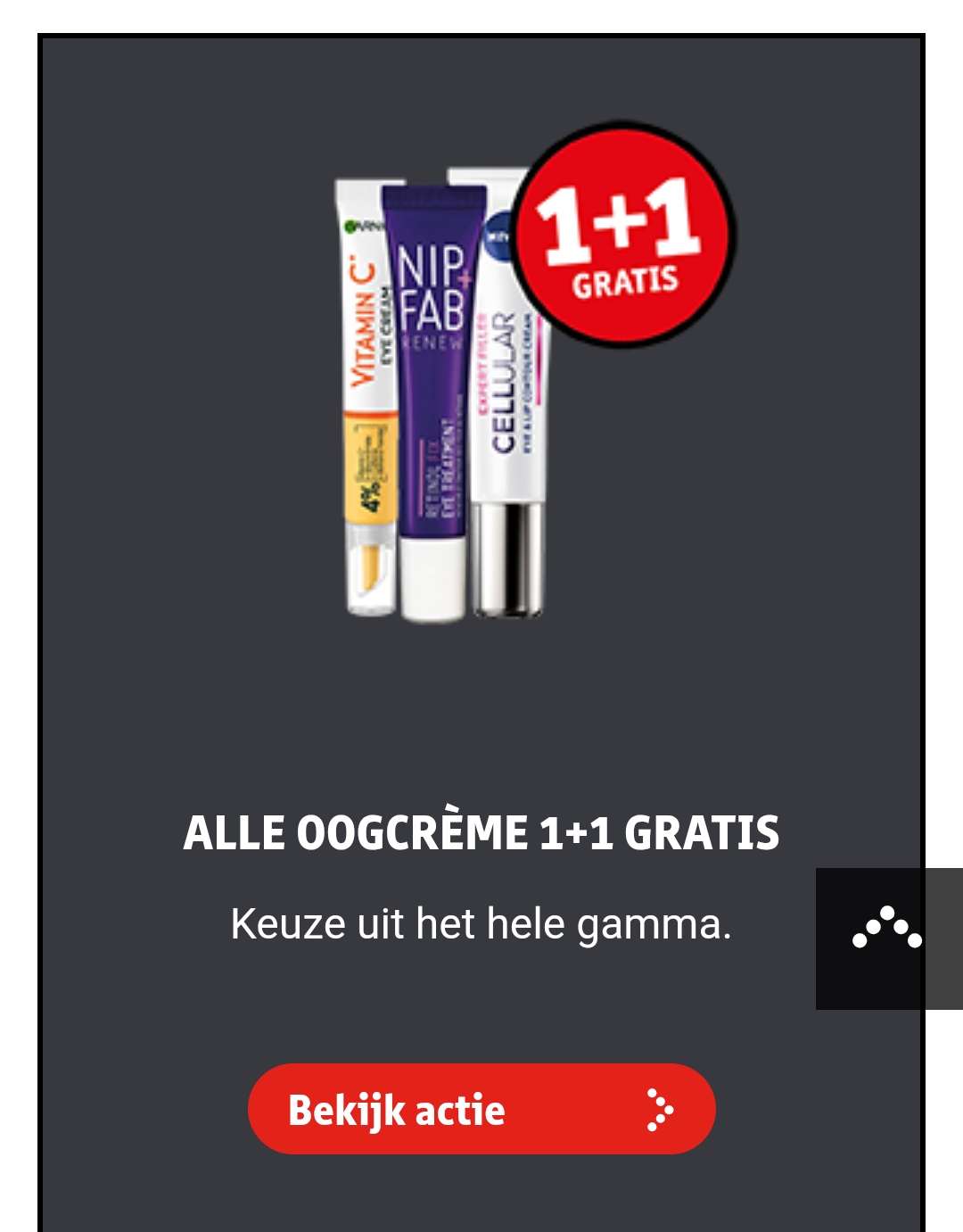 Oogcrème 1 + 1 bij kruidvat