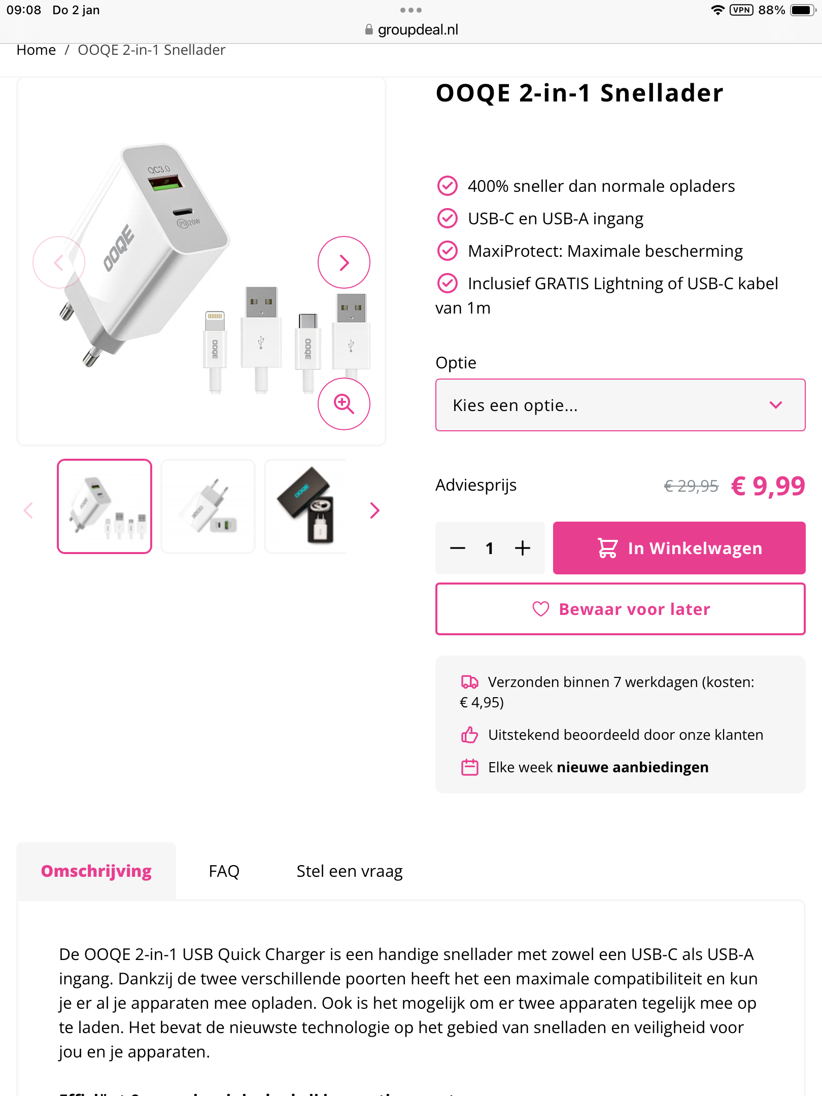 OOQE 2-in-1 Snellader