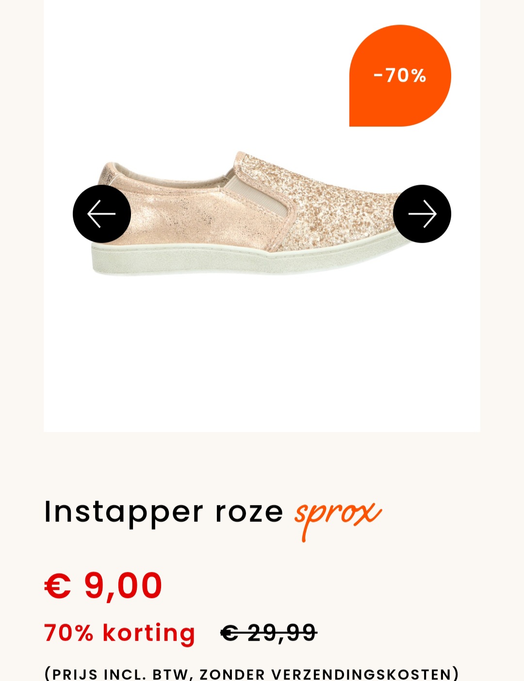 Instapper roze sprox -70% bij berca.be