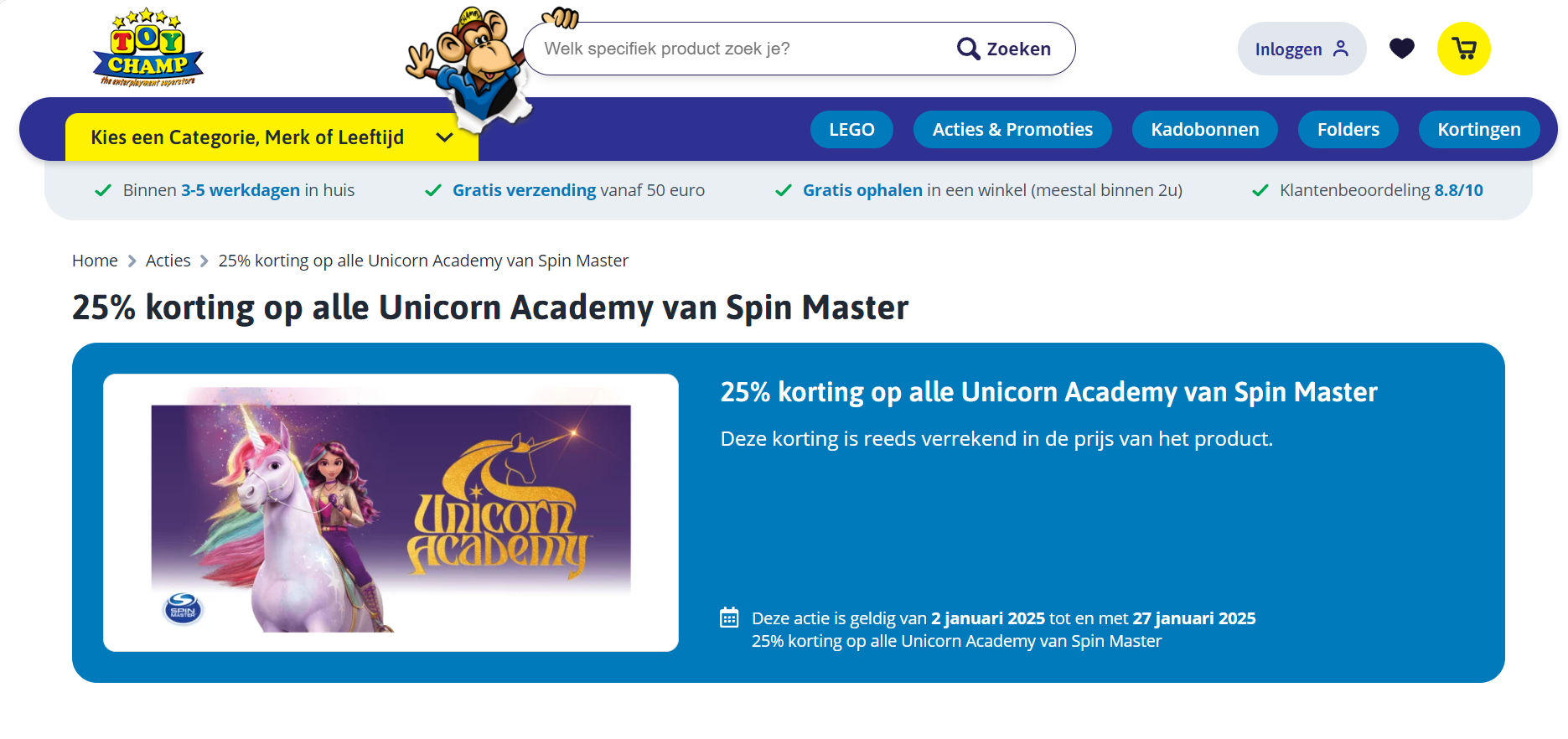 -25% Unicorn Academy ToyChamp 👍