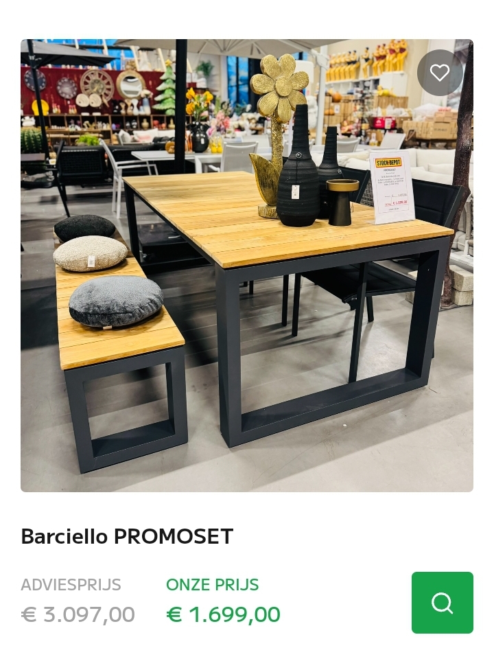 Tuinmeubelen aan super prijzen