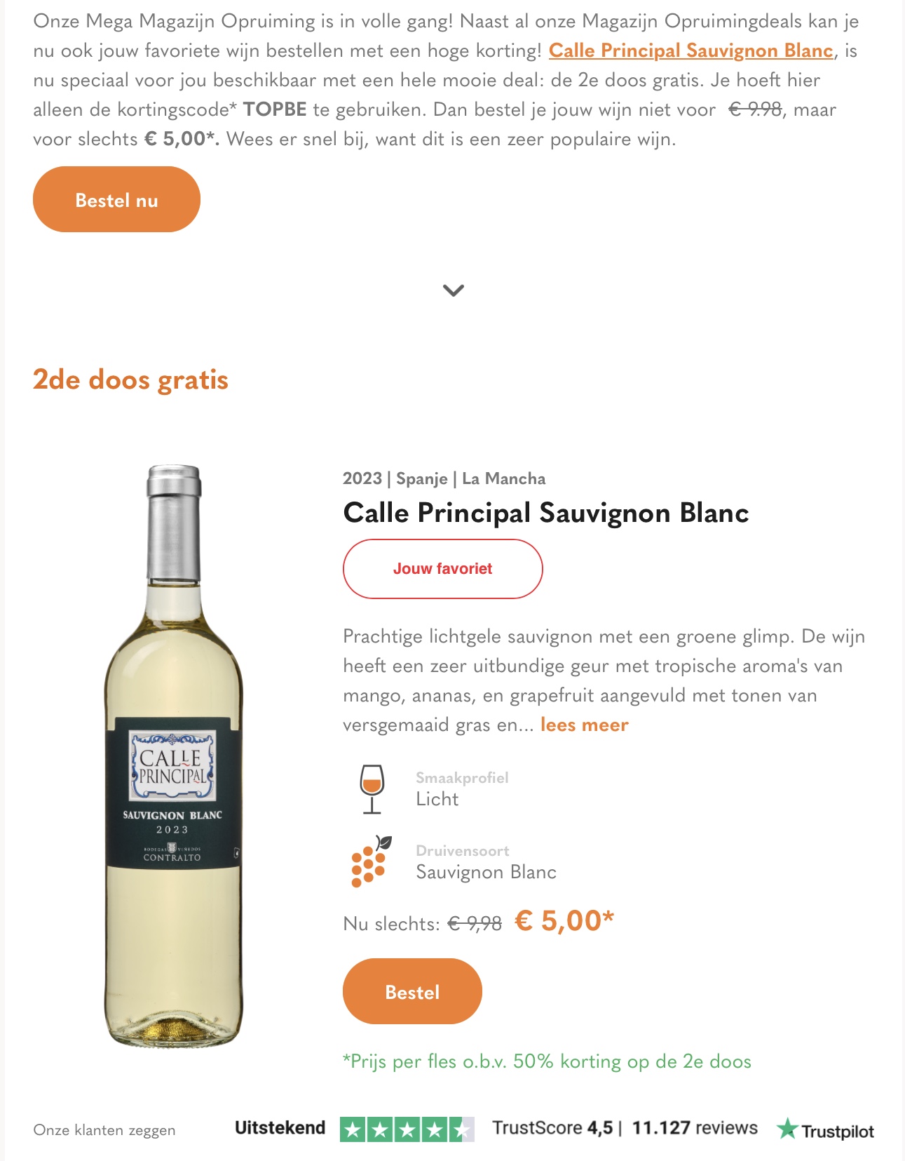 Calle Principal Sauvignon Blanc
