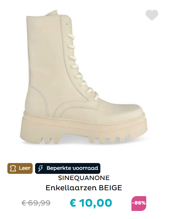 Laarzen en botinnes aan 10 euro