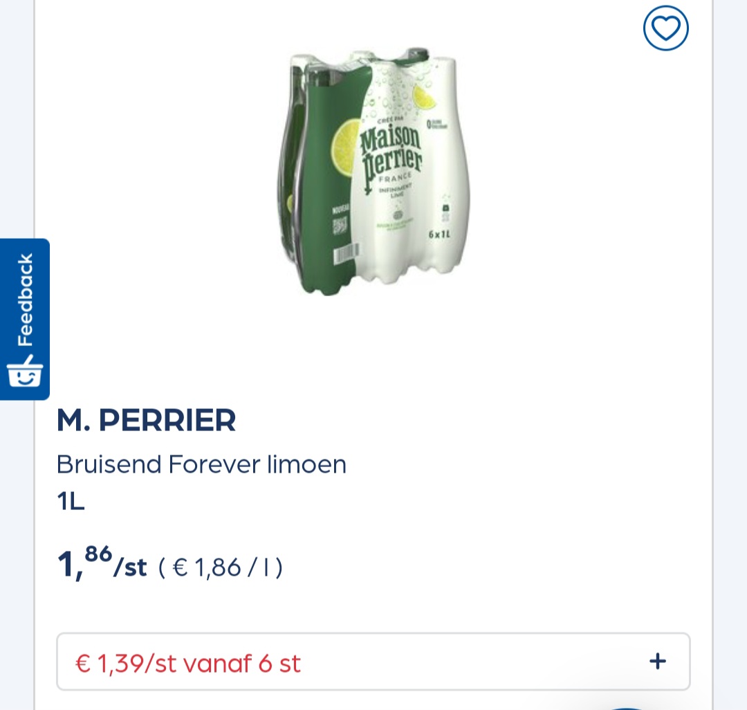 Collect&go M. PERRIER Bruisend Forever limoen 1L