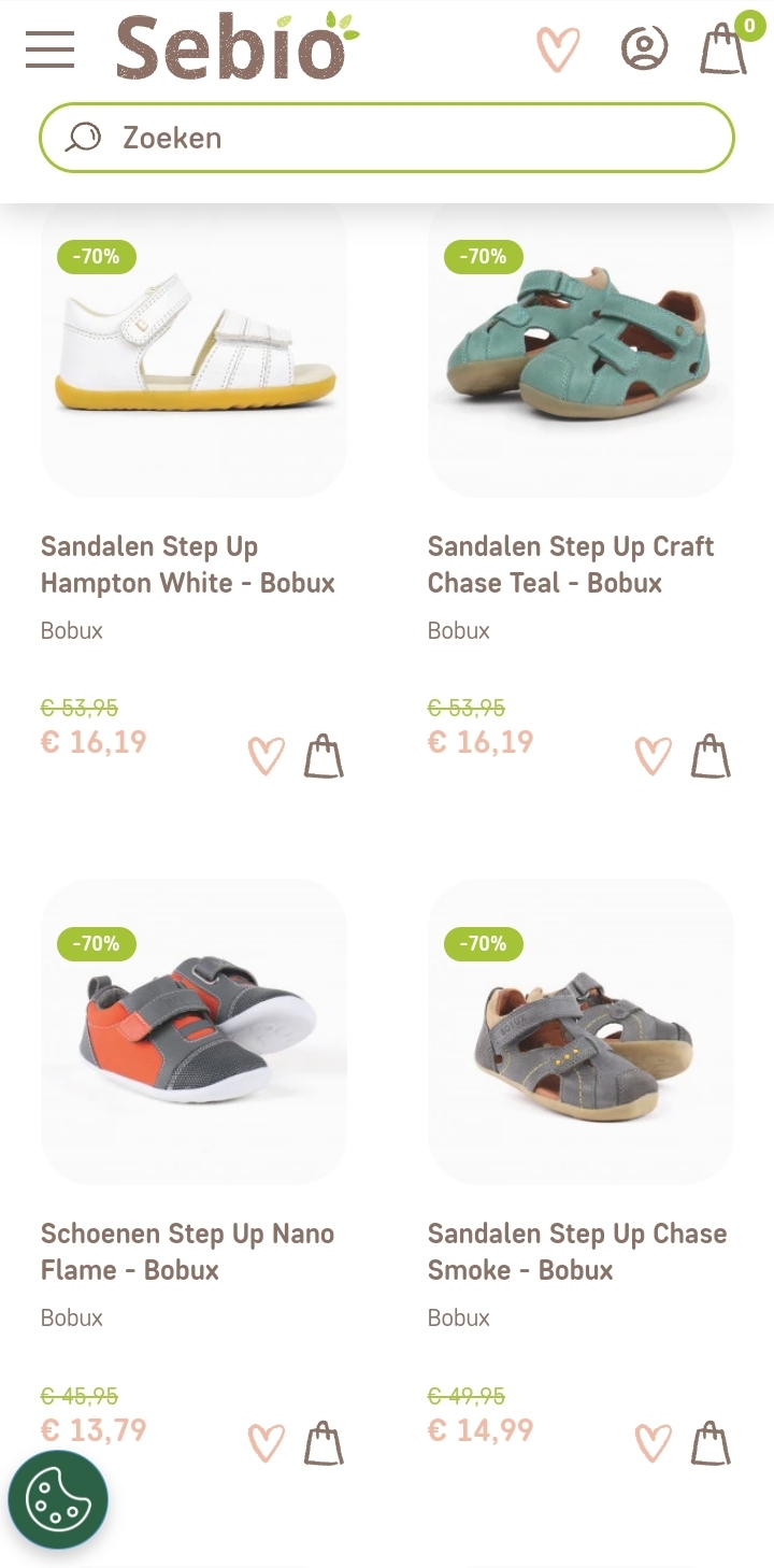 70% korting op Bobux bij Sebio