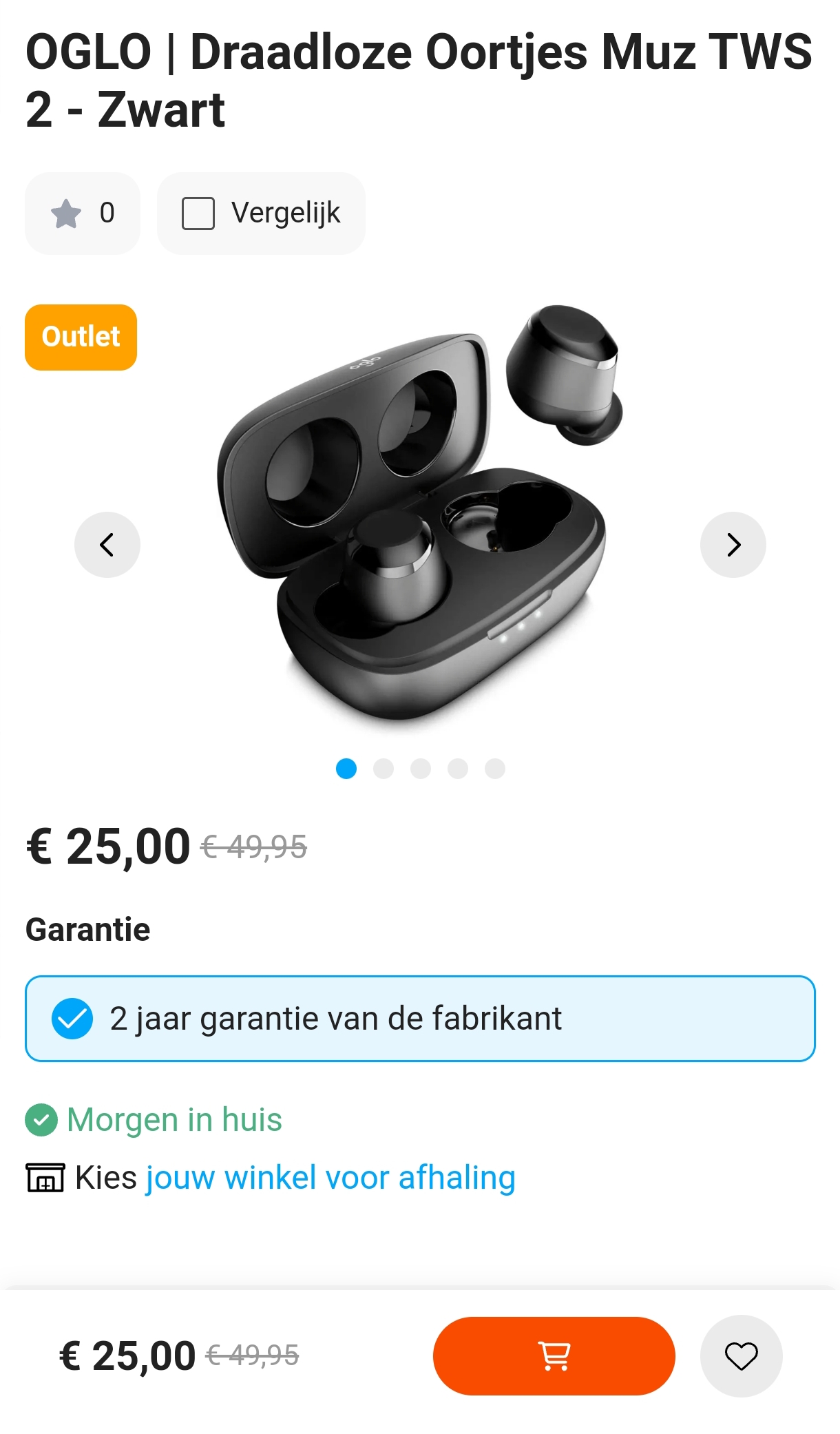 Oglo draadloze oortjes