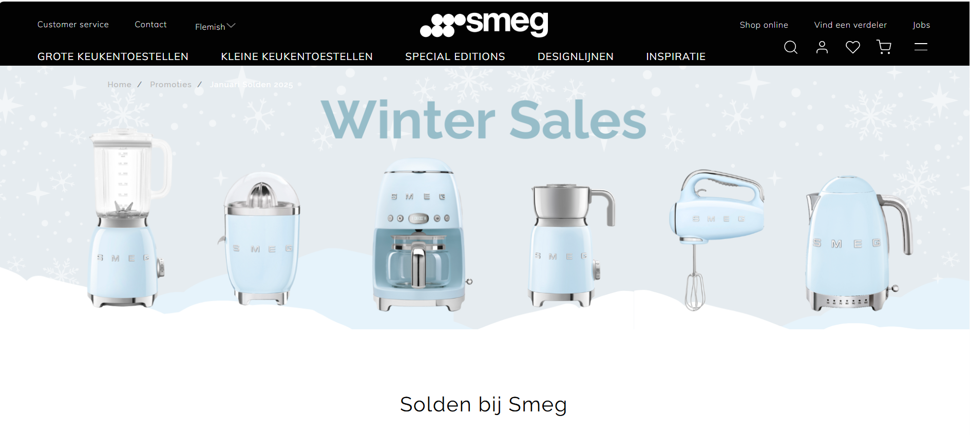 Smeg solden tot 40%