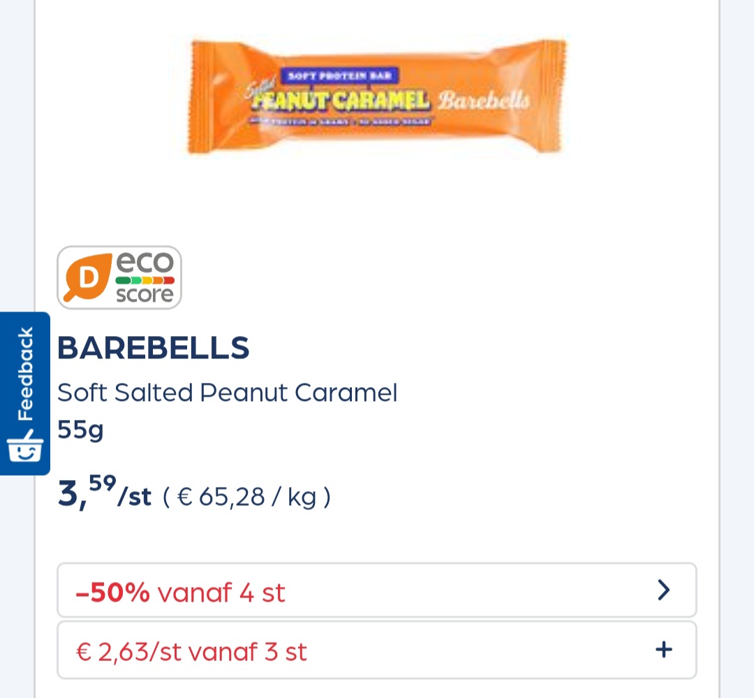 Collect&go BAREBELLS Soft Salted Peanut Caramel 55g