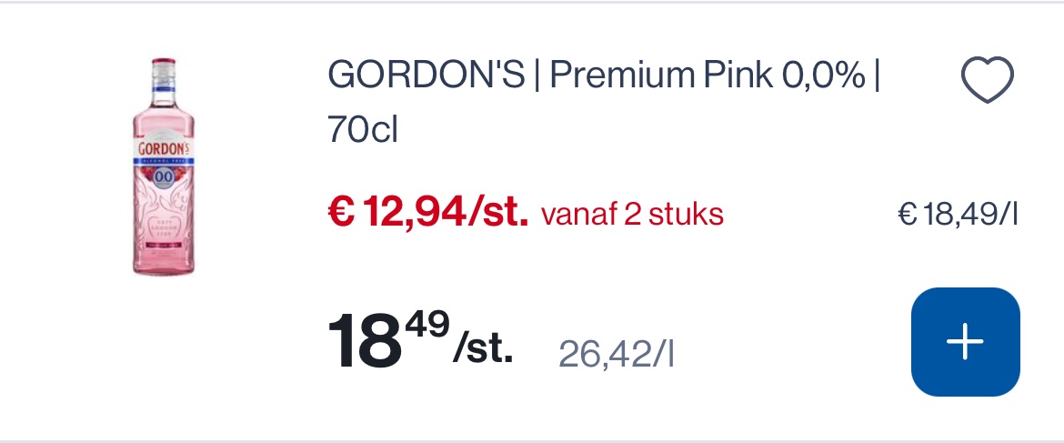 Gordon’s premium pink 0,0% 70 cl