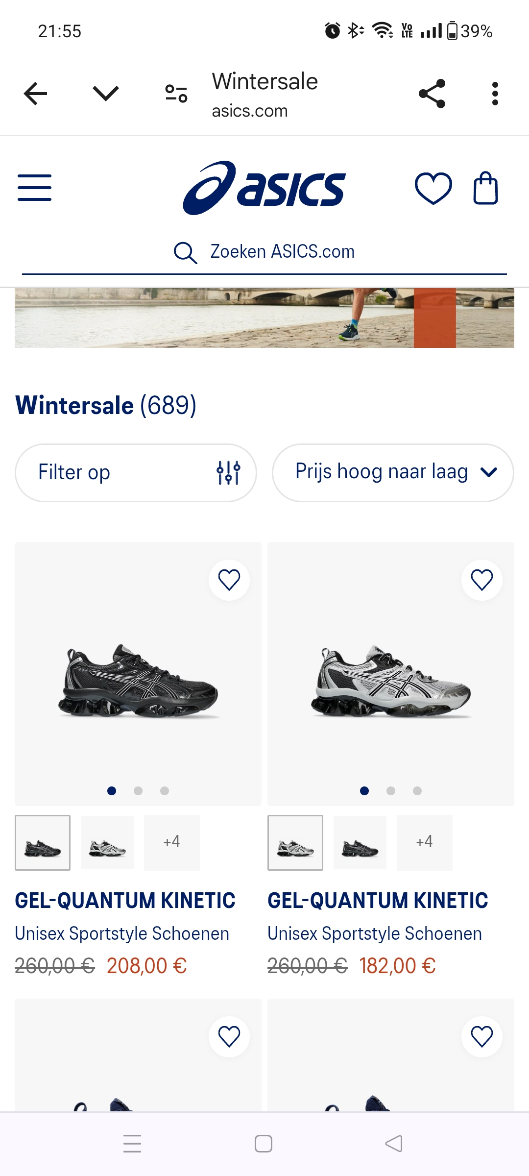 Winter solden bij Asics