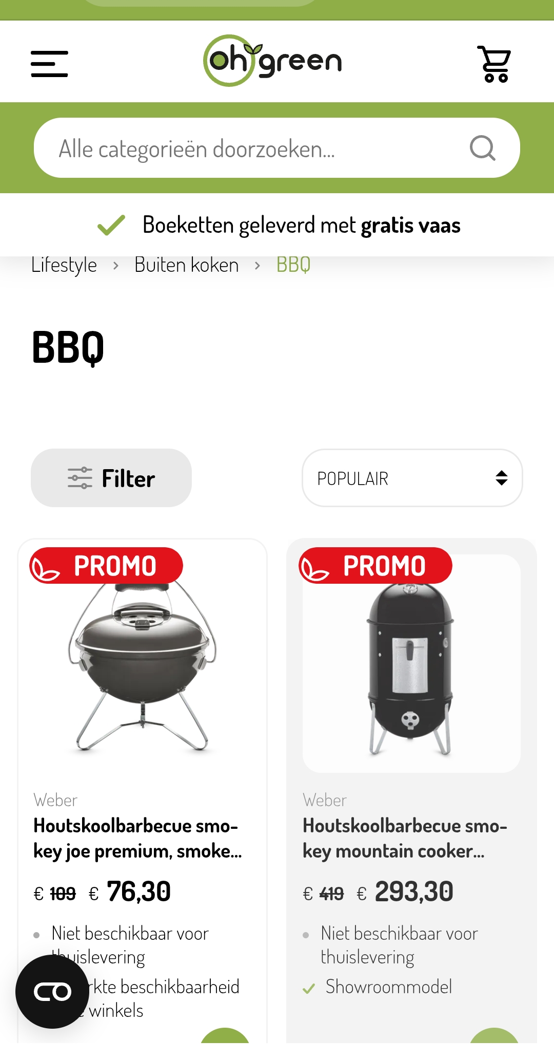 Oh green Weber barbecues 40%