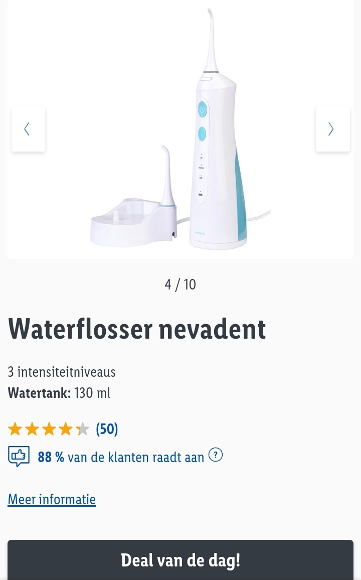Dagactie 🦷Waterflosser nevadent