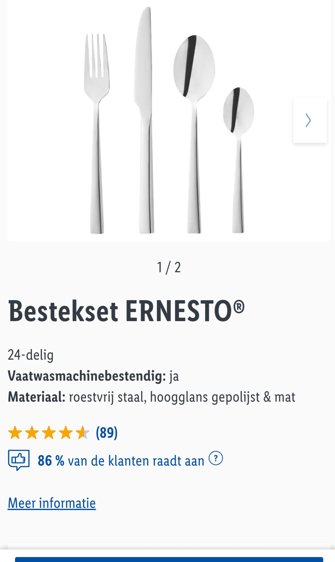 Bestekset ernesto 24-delig -35% op lidl.be