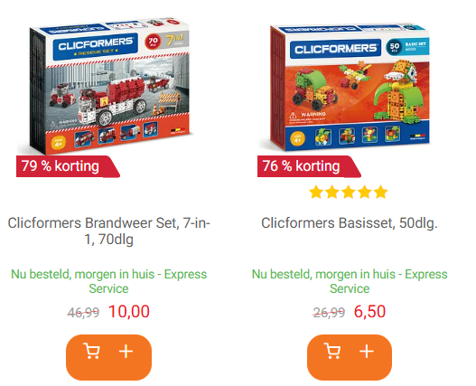 Tot -79% op Clicformers 🏗️