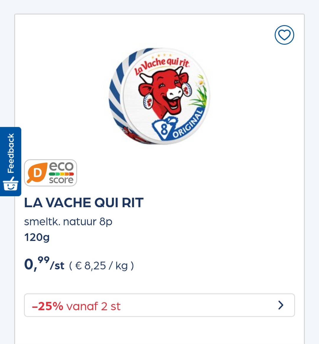 Collect&go LA VACHE QUI RIT smeltk. natuur 8p 120g