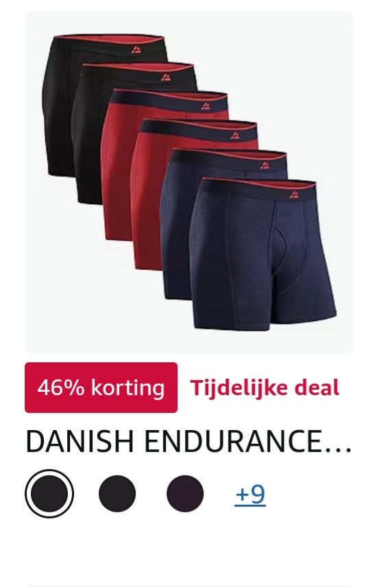 DANISH ENDURANCE Set van 6 boxershorts van bamboevezel -46% oo amazon.com.be