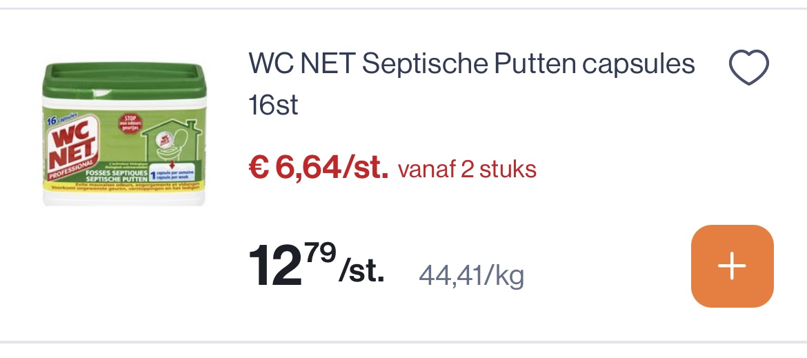 Wc net septische Putten capsules