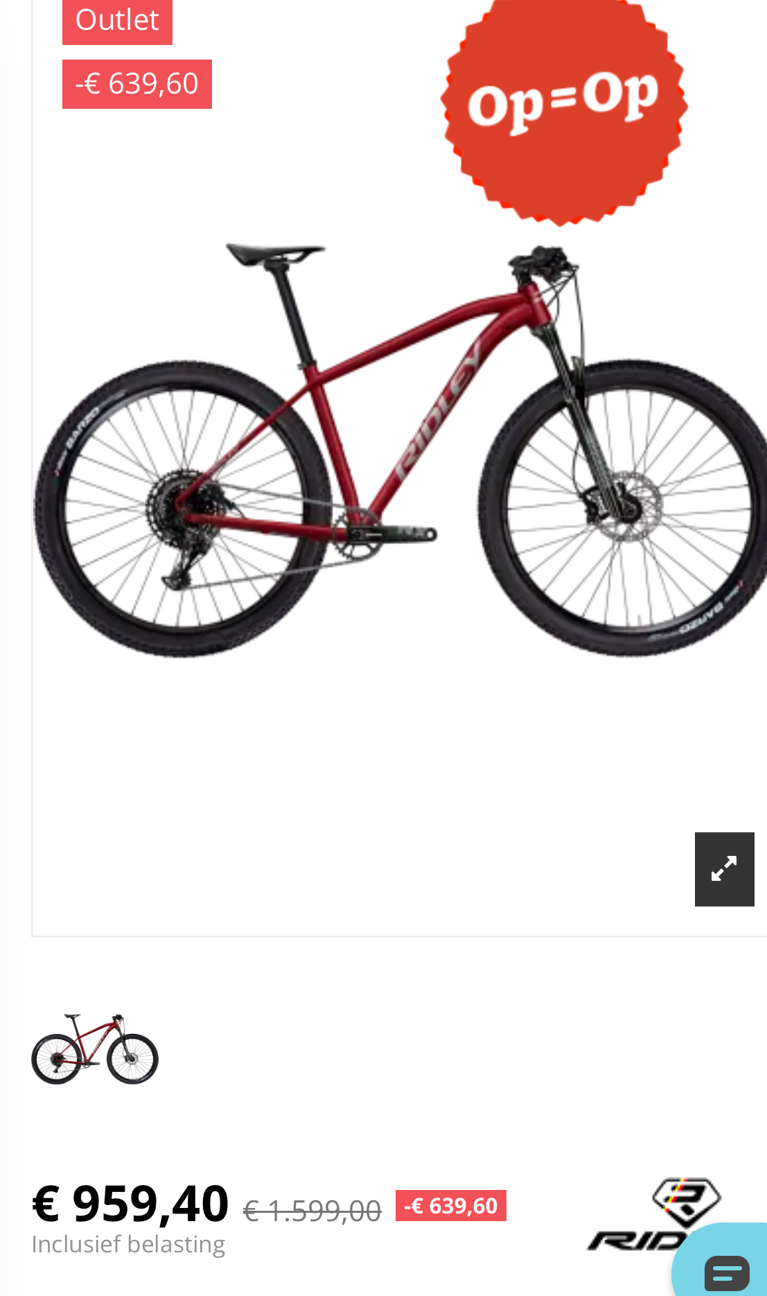 Uitverkoop Ridley & Bulls mountainbikes