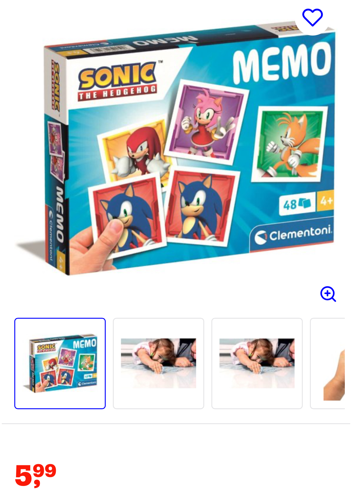 Sonic memo €5,99