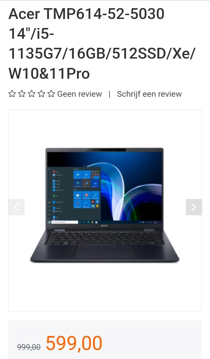 Acer TravelMate P6 TMP614-52-5030