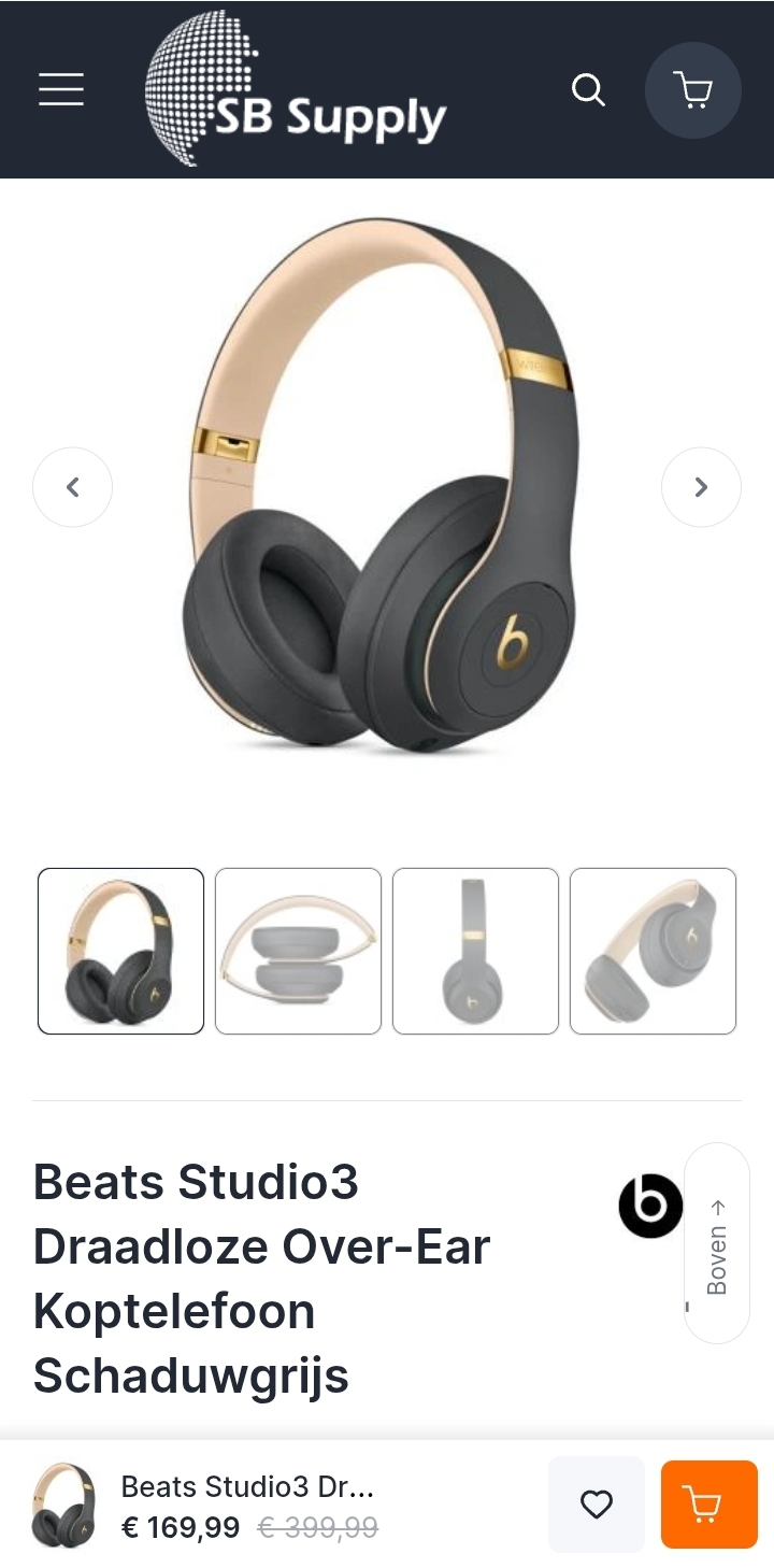 Beats Studio3 Draadloze Over-Ear Koptelefoon Schaduwgrijs