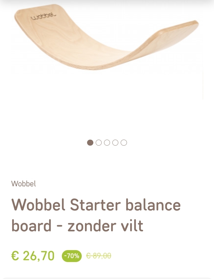 Wobbel Starter balance board - zonder vilt