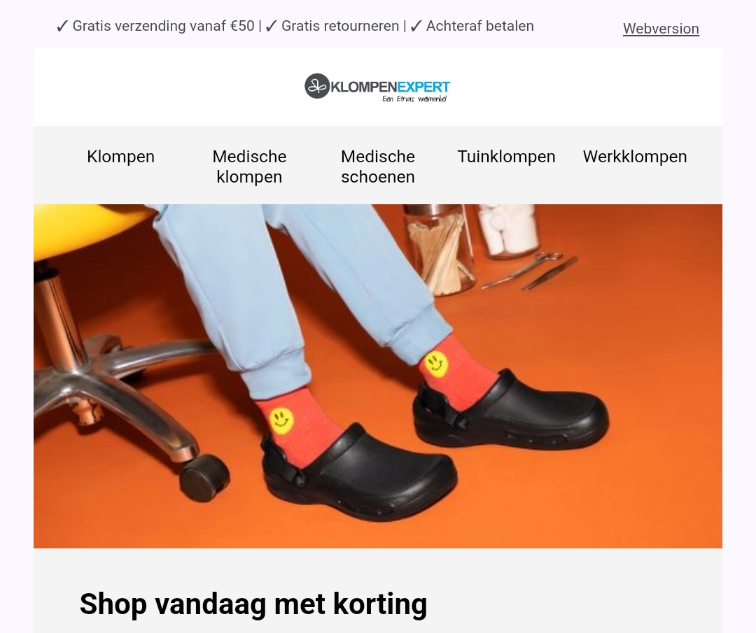 Klompenexpert enkel vandaag 15%