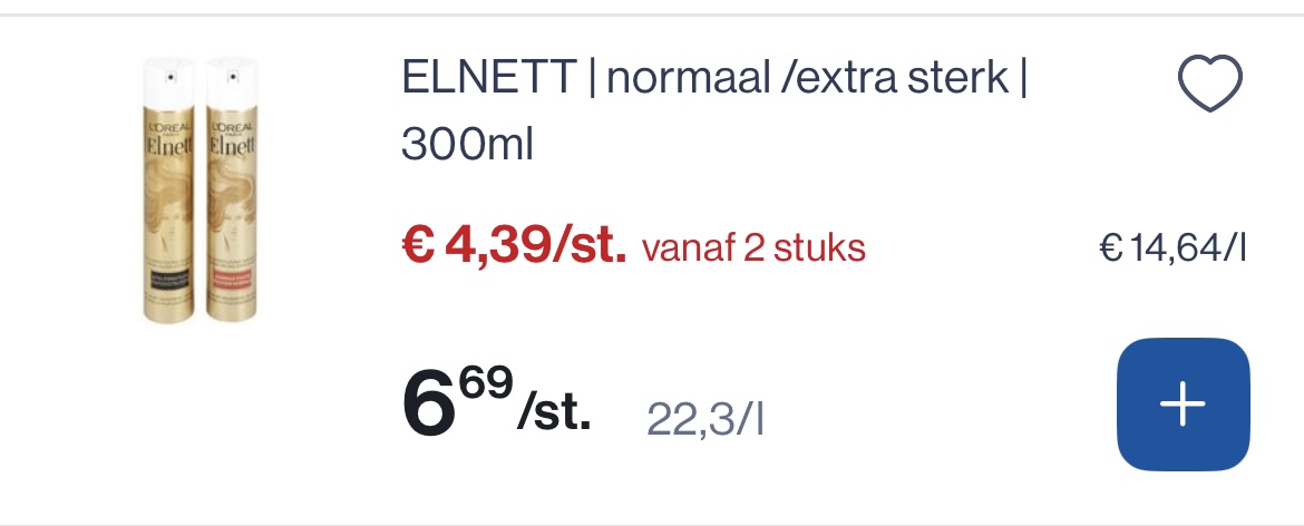 Elnett haarlak normaal /extra sterk