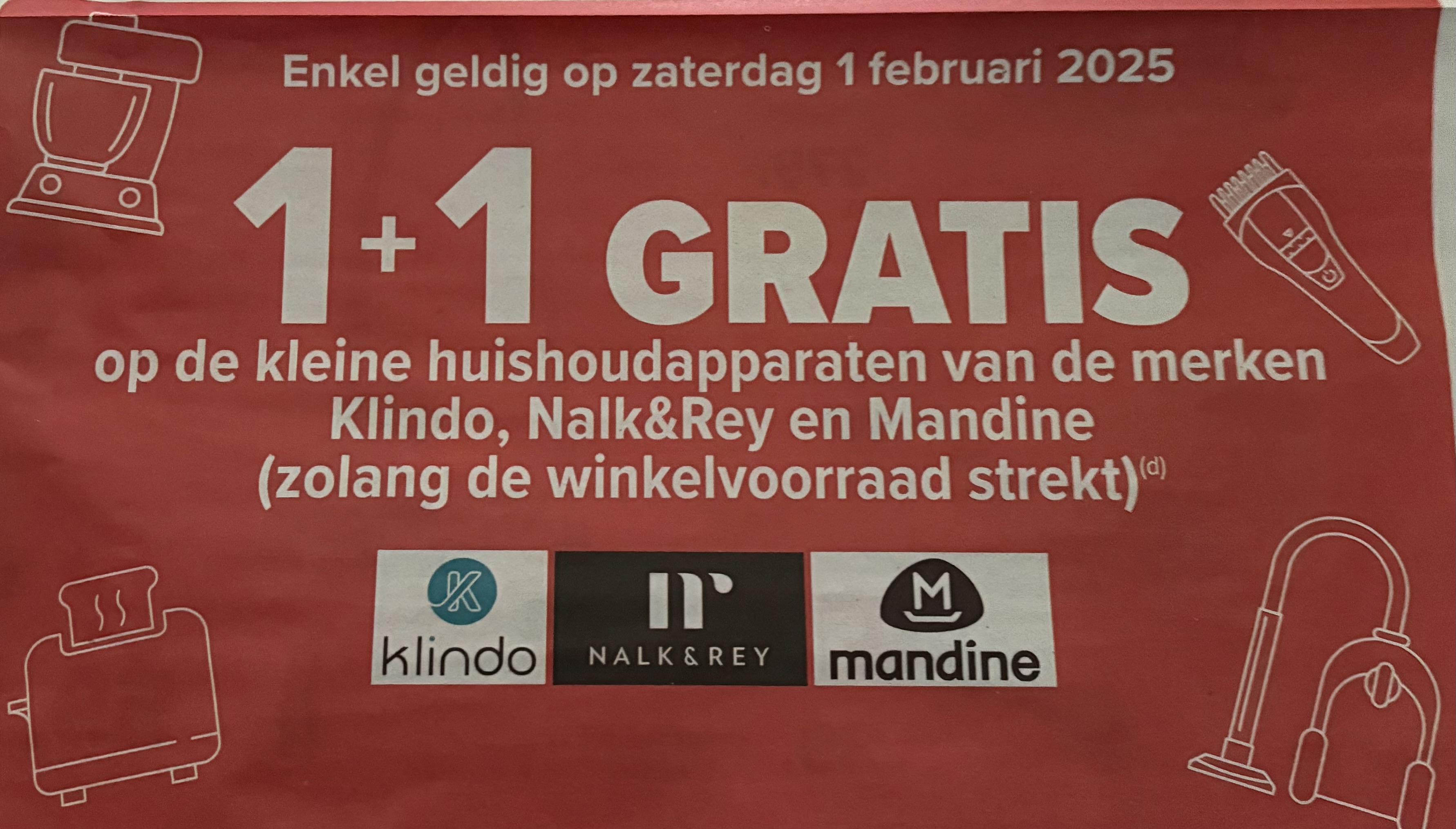 Huishoudtoestellen actie