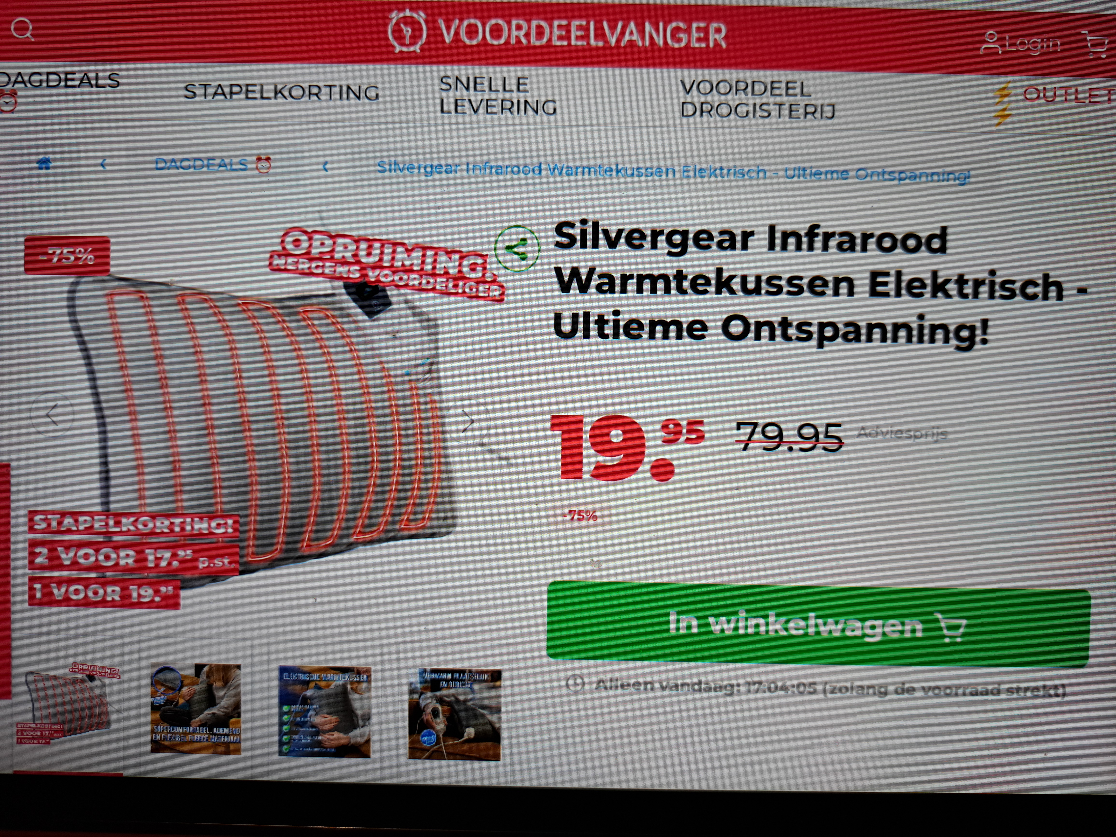 Silvergear Infrarood Warmtekussen Elektrisch -75% bij voordeelvanger.nl