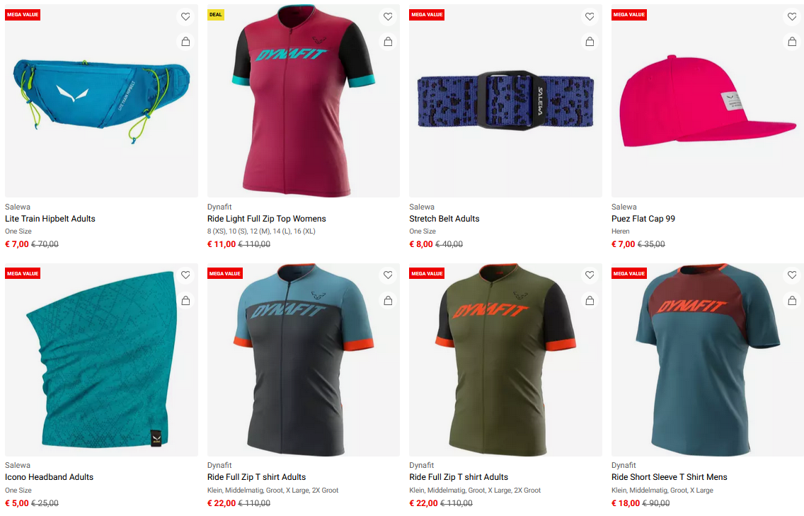 Tot wel 90% korting bij de outletartikelen van Sports Direct