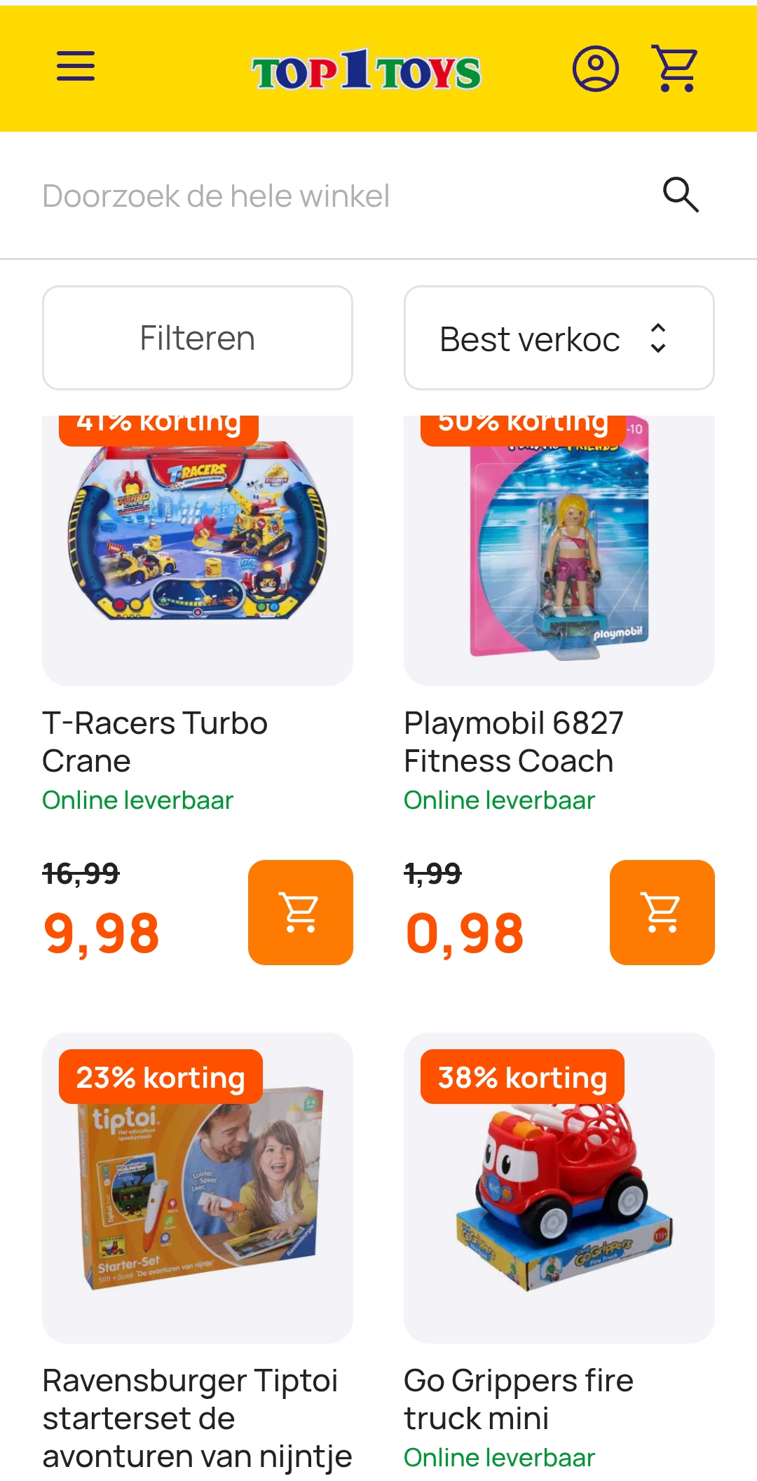 Top1toys tot 50% korting